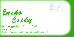 eniko csiky business card